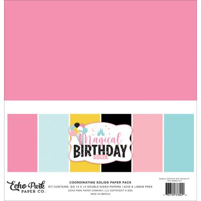 Echo Park Magical Birthday Girl Cardstock - Solids Kit